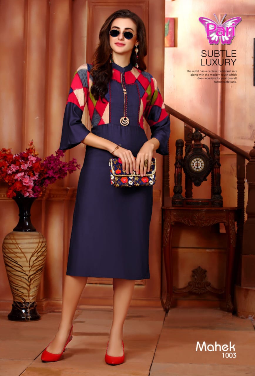 Pari Mahek Heavy Rayon Designer Kurti Collection